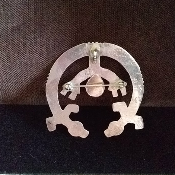 Native American Turquoise Naja Brooch or Pendant - Picture 4 of 4